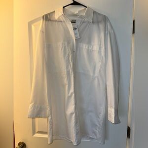 Abercrombie white button up dress